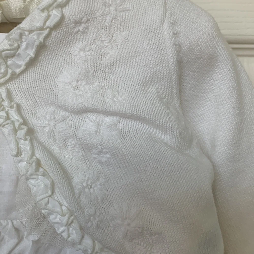 NEW Children’s Place Matching Set Ruffle Dress and Shrug Embroidered Cardigan - Picture 3 of 14